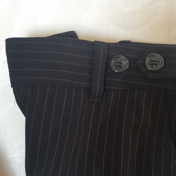 Claiborne Black Pinstripe Sloan Trouser  Size 4 - Picture 4 of 4